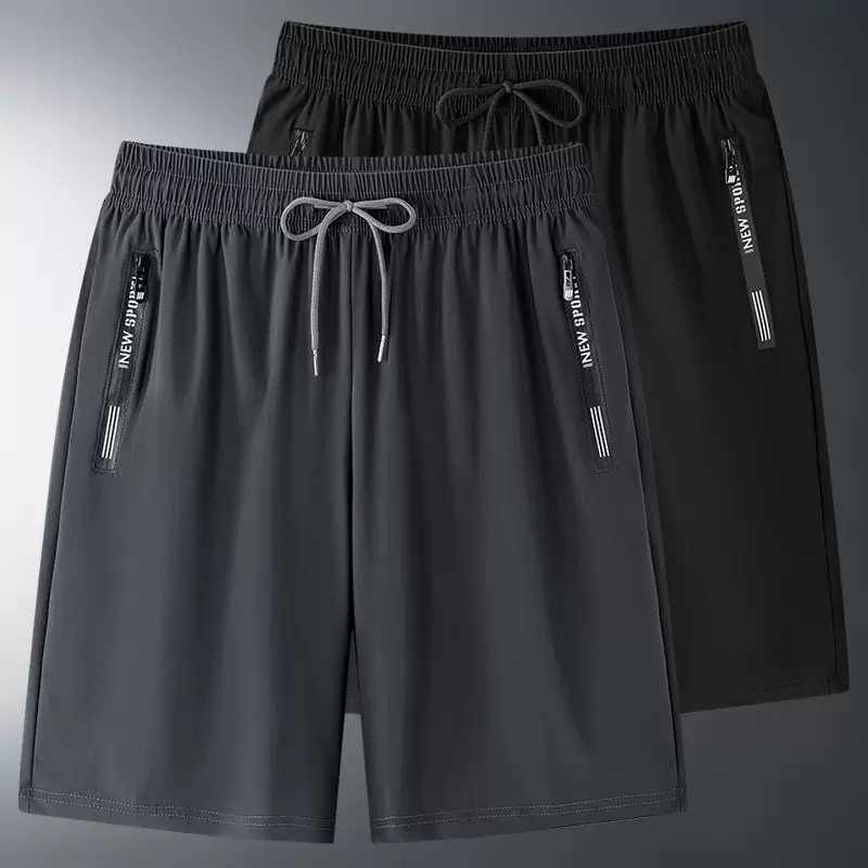 短裤男外穿夏季薄款中裤冰丝五分裤男宽松大码高弹运动裤男裤子