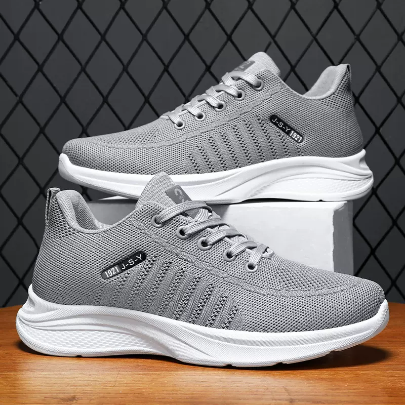 鞋子男春季新款百搭飞织网面透气单鞋temu跨境代发软底休闲鞋男鞋