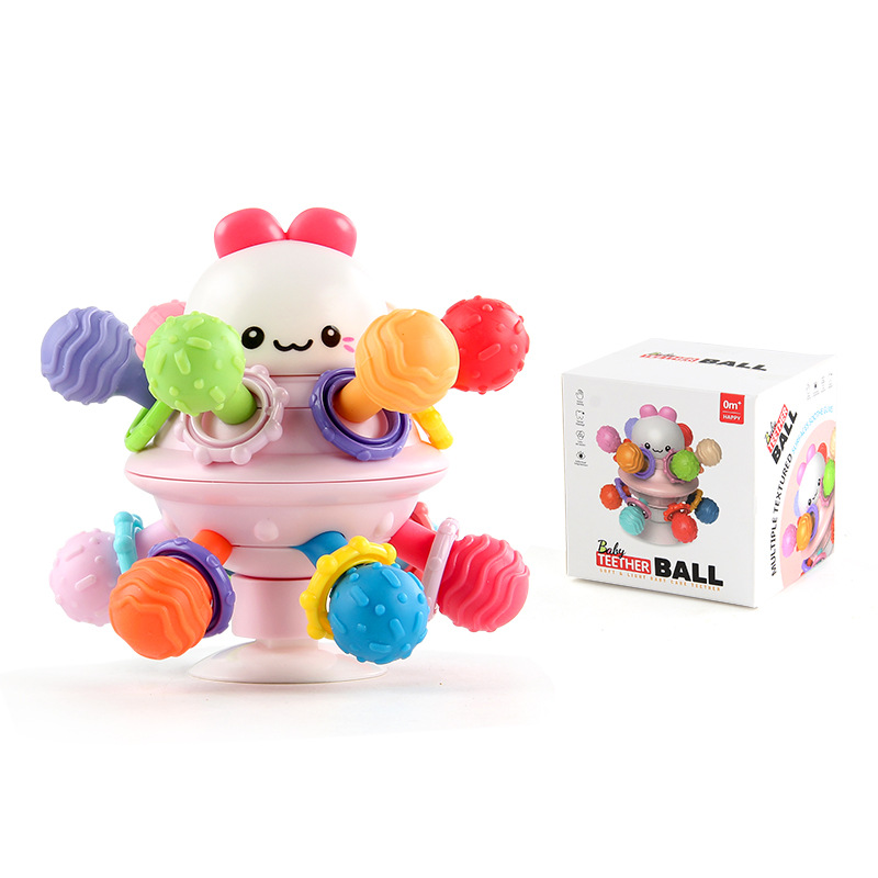 El bebé transfronterizo de la bola atómica de Manhattan del mordedor del bebé puede morder y agarrar la mordedura molar y jugar el juguete de la bola de la mano image 8