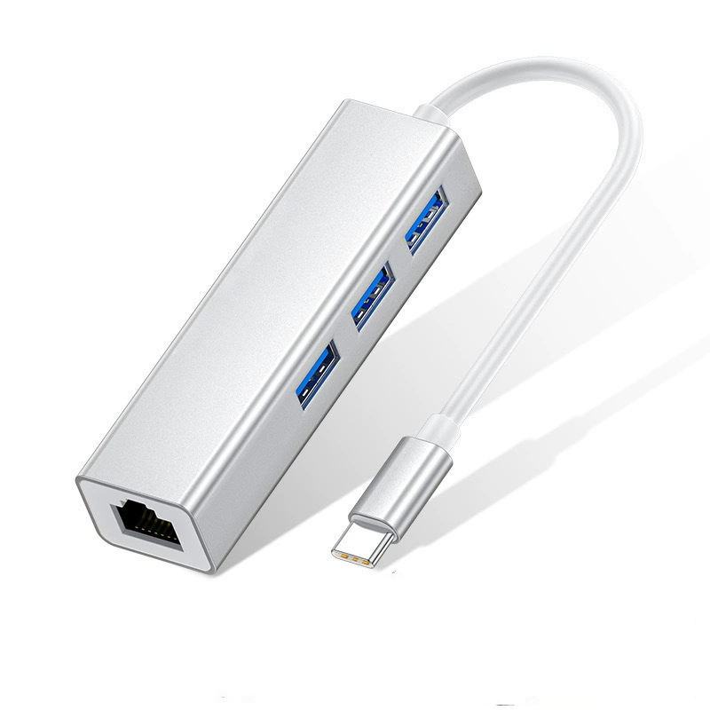 Type-C to Gigabit network card converter free drive computer external network cable connecting interface USB3.0HUB semiper