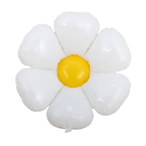 Baby's 100th birthday decorated daisy aluminum film balloon Internet celebrity smiling face plumeria balloon wholesale