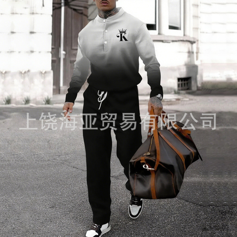 2025跨境春秋欧美外贸秋季新款热卖男装风格时尚休闲运动两件套装|undefined