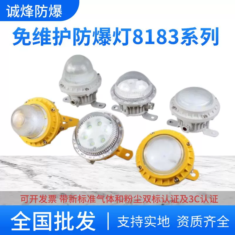 8183固态免维护防爆灯LED仓库 加油站泛光灯吸顶支架式平台照明灯