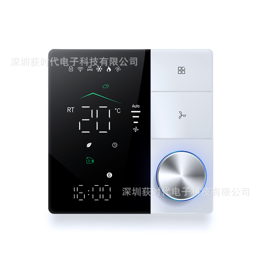 에어컨 온도 조절 장치(2개 제어 및 3개 풍속) 흑백