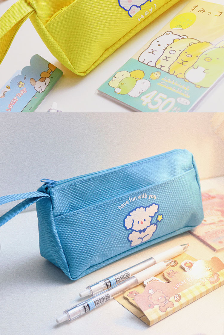 Double Layer Pencil Bag Girl Large Capacity Good-looking Ins Japanese Junior High School Student Girls Cute Stationery Box display picture 4