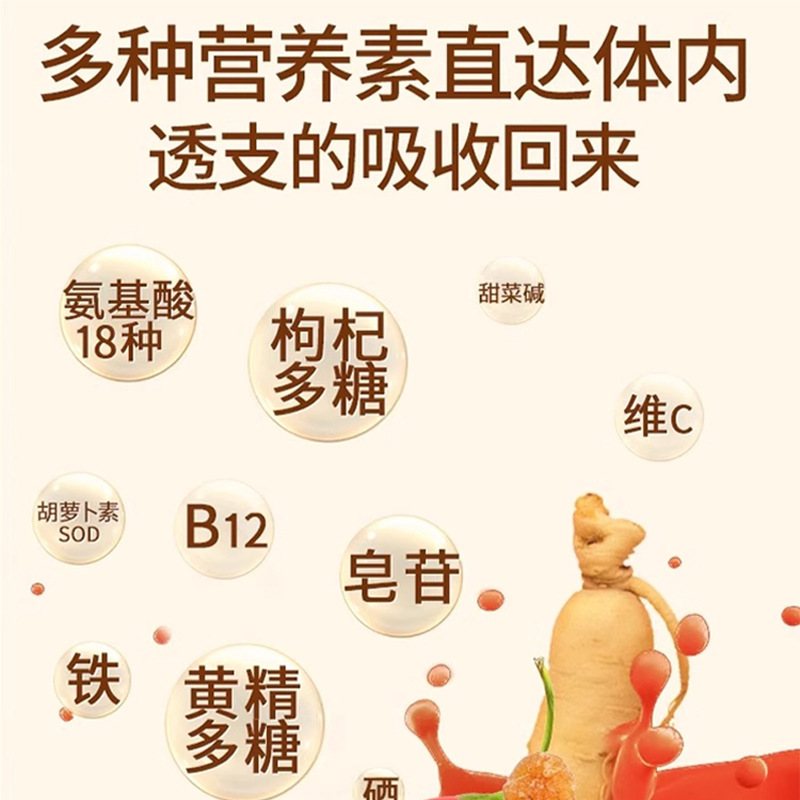 人参黄精枸杞原浆NFC鲜果鲜榨肉苁蓉山茱萸原浆男性滋补植物饮料|undefined