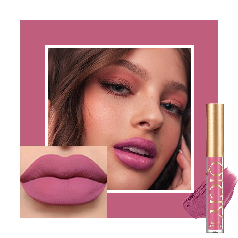 Exklusives QICIY-Lippenglasur-Set, matt, perlmuttartig, Antihaft-Lipglasur, beliebter Lipgloss, 11 Farben_voghion.com