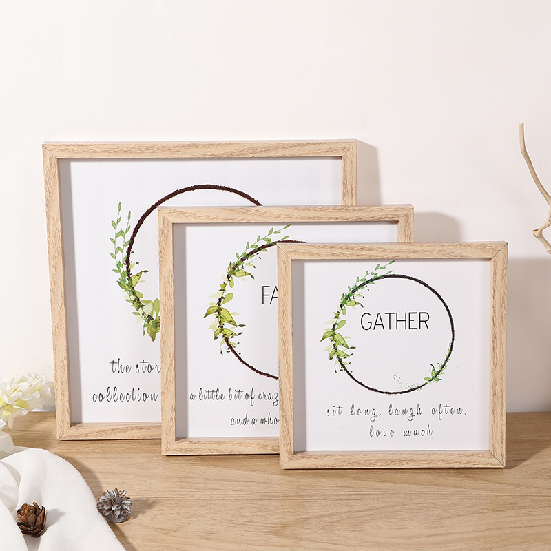 Customized Modern Simple Flat Photo Frame 4 Inches 6 Inches 8inch 10inch Calligraphy Ornaments Stage Photo Studio Wedding Photo Wall Hanging