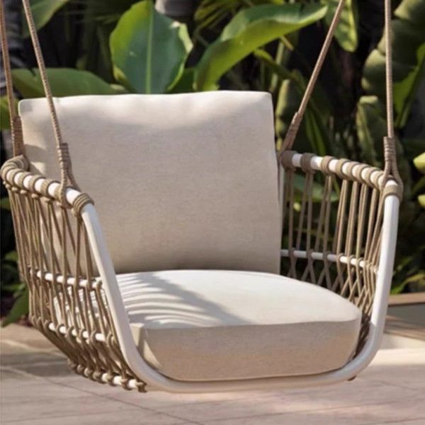 Silla columbrante al aire libre impermeable y protegida contra el sol patio sombra nórdica al aire libre balcón interior silla mecedora muebles residenciales
