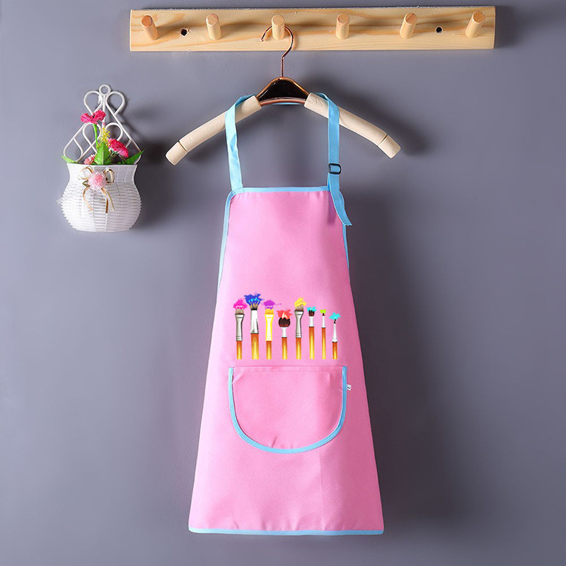 Pintura impermeable al por mayor para niños, jardín de infantes, impresión delantal, pintura infantil, abrigo de arte, bib