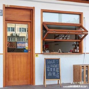 Trendy Folding Window for Kitchen, Shop, Milk Tea, Cake, Flower Shop, Folding Window, Wooden Door, Wooden Window, Transparent Lift Bar