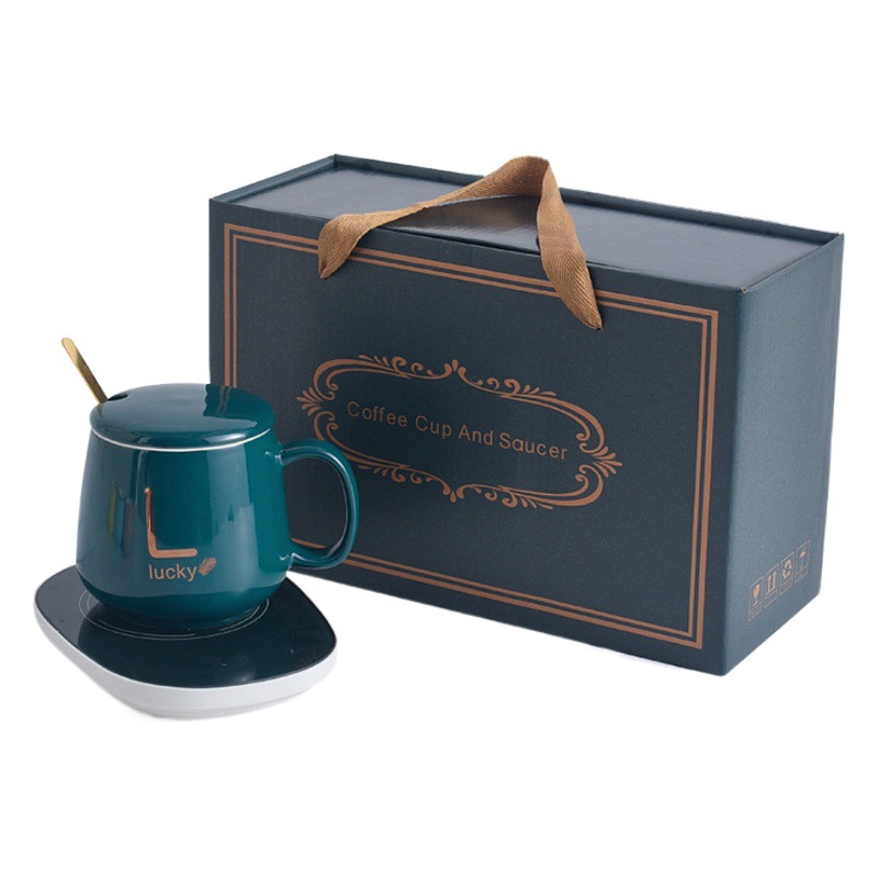 Taza térmica con temperatura constante de 55 grados, evento de inauguración de tazas, regalo anual para reuniones, taza de cerámica con logotipo impreso, recuerdo publicitario.