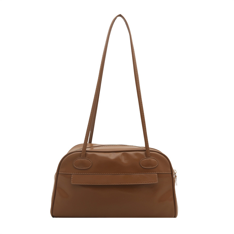 Bolso de bolos portátil con cremallera de múltiples bolsillos de gran capacidad de diseño de nicho para mujer 2025 nuevo bolso de hombro de cercanías para axila