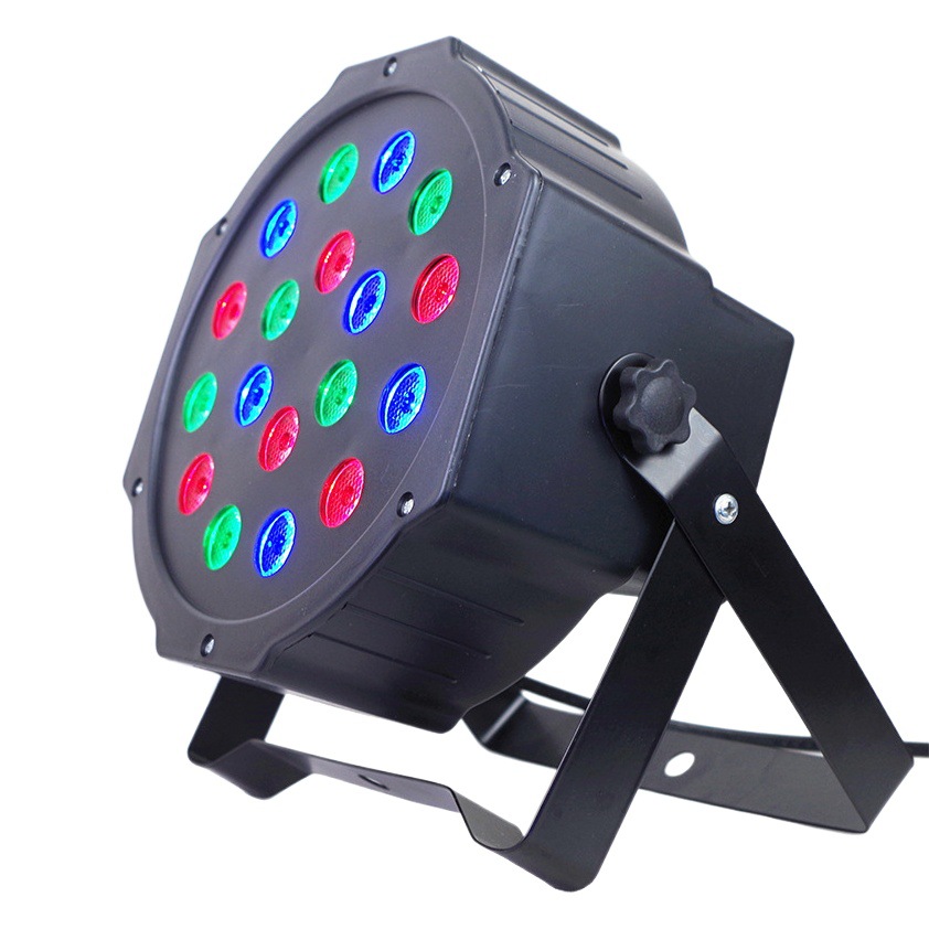 Luz LED de escenario 18W/36W tipo PAR, iluminación para espectáculos y bodas con control remoto