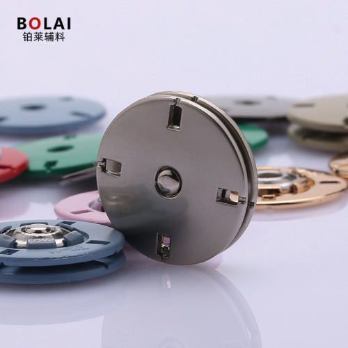 High-end invisible metal concealed buckle cashmere woolen coat snap buttons mother-in-law buttons colorful round snap buttons hand-stitched buttons