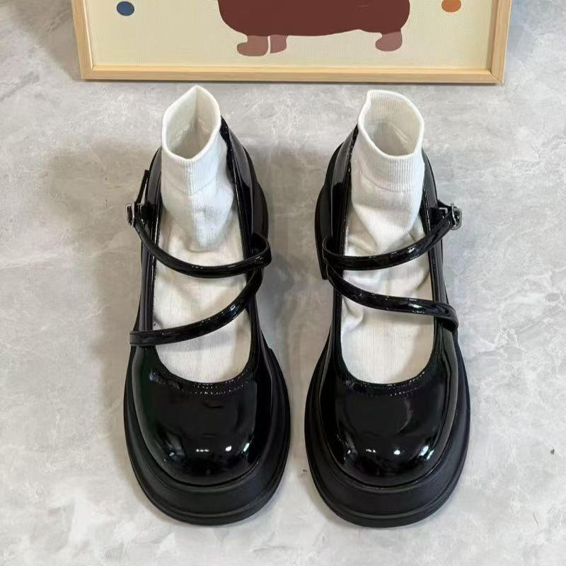 Bright leather black