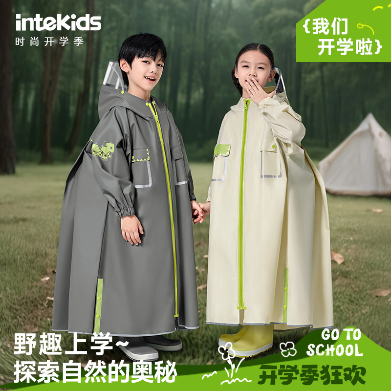 Children's Raincoat 2025 New Model for Outdoor Use, Suitable for Older Children and Students, with a Dedicated Backpack Area, Wholesale Children's Rain Poncho
