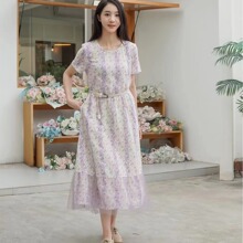 正品  特价尾货批发 夏装短袖女连衣裙 61228