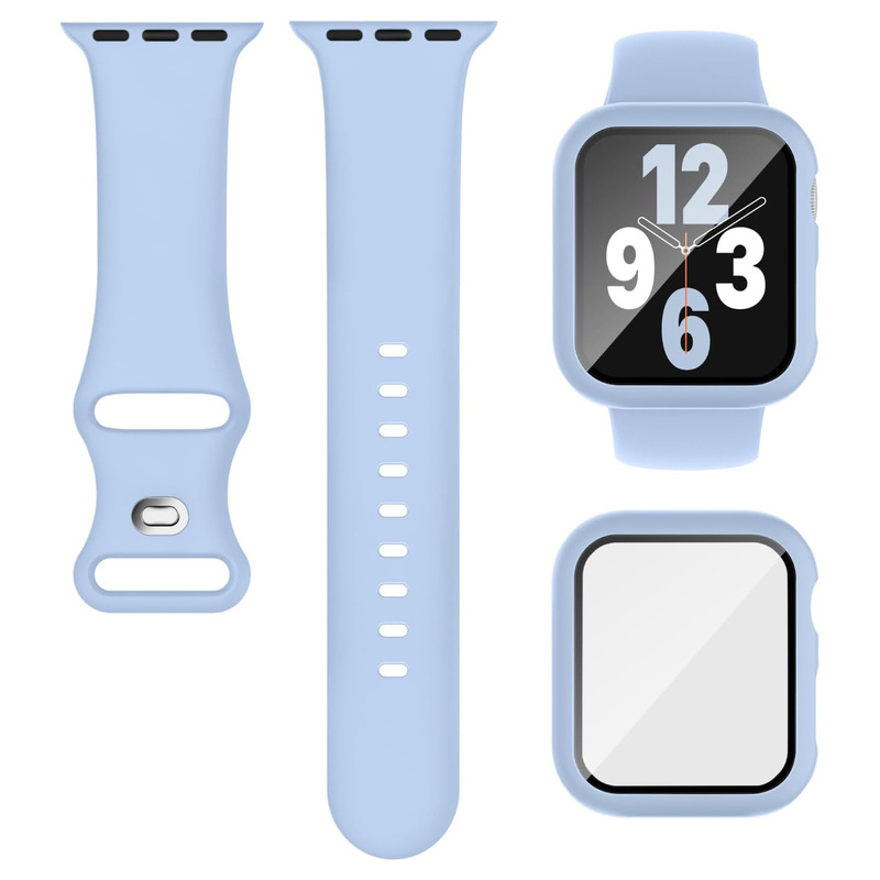 Suitable for Apple Watch Silicone Strap and Pc Protective Case Two-In-One Set Suitable for Apple Watch Silicone Strap and Pc Protective Case Two-In-One Set