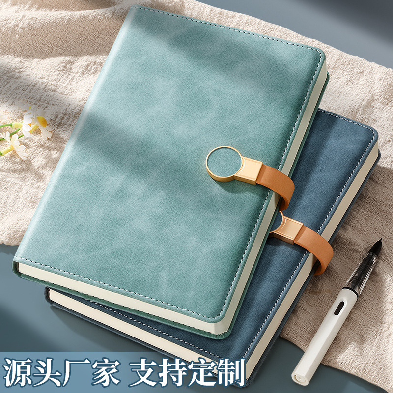 노트북 로고 인쇄 가능 비즈니스 사무실 문구 버클 메모장 두꺼운 일기 절묘한 높은 색상 값