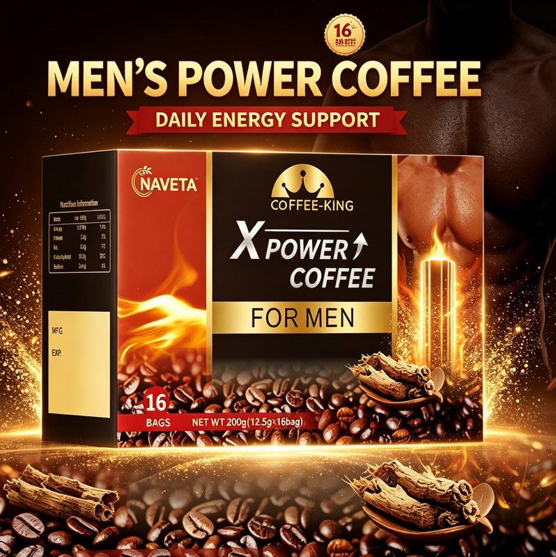 Cross-Border Export Men's Energy Black Coffee Ginseng Oyster Nourishing Instant Black Coffee Energy Coffee Cross-Border Export Men's Energy Black Coffee Ginseng Oyster Nourishing Instant Black Coffee Energy Coffee
