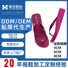 定制爆款坡跟拖鞋外穿时尚防滑沙滩女人字拖EVA精品工艺出口欧美