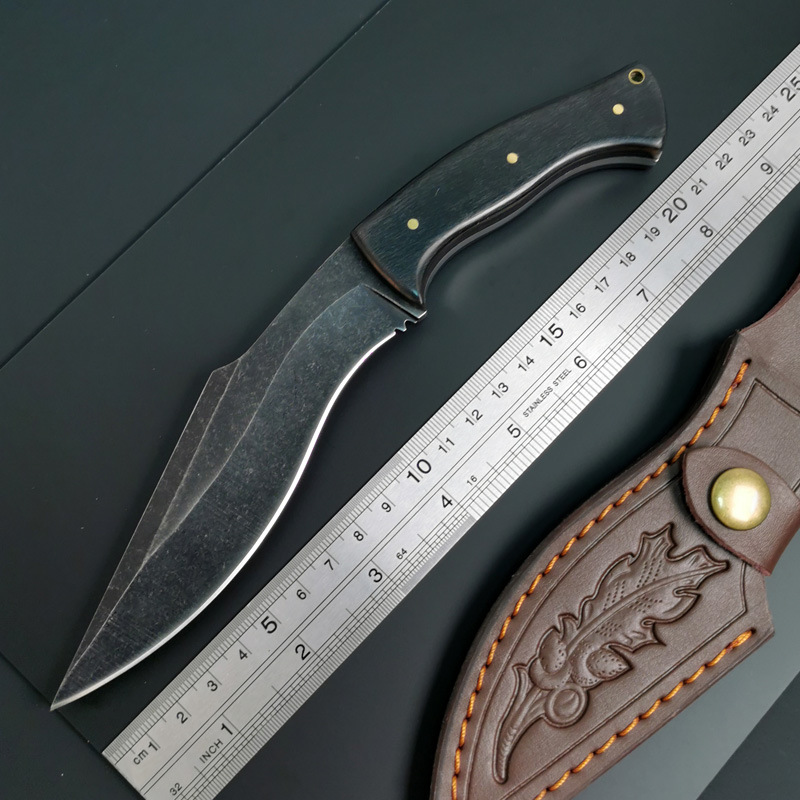 厂家现货户外刀高硬度一体龙骨野外登山锋利直刀钓鱼随身求生刀