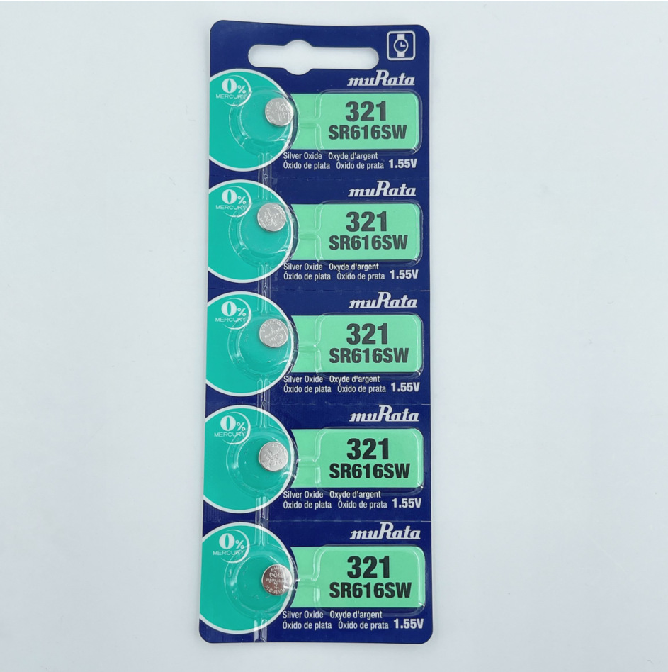 卡装SR616SW/321石英手表氧化银纽扣电池1.55V电子