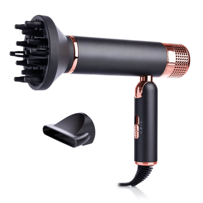 Secador de Pelo Plegable de PC y ABS con Iones Negativos y Temperatura Constante para Casa y Viajes