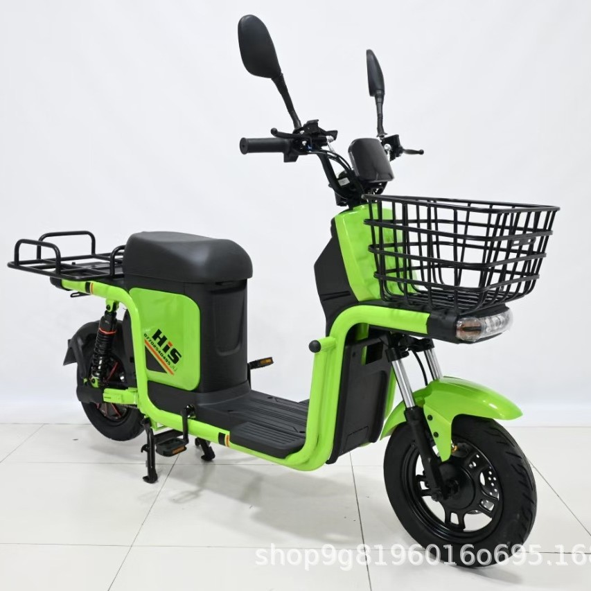 Bicicletas eléctricas de pequeño objetivo con cestas, estantes para llevar, coches de batería para llevar, exportación transfronteriza de vehículos eléctricos de dos ruedas