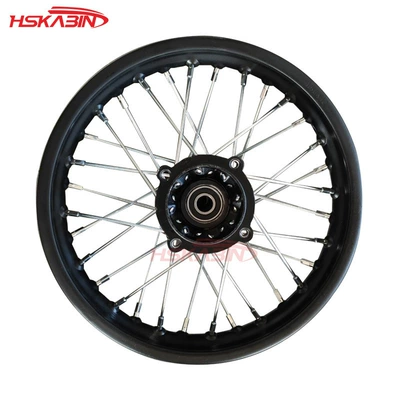 Off-road motorcycle C disc rear wheel hub 1.85X12 inch rear iron rim 80/100-12 inch tire iron ring drum core (Motorcycle wheel hub)