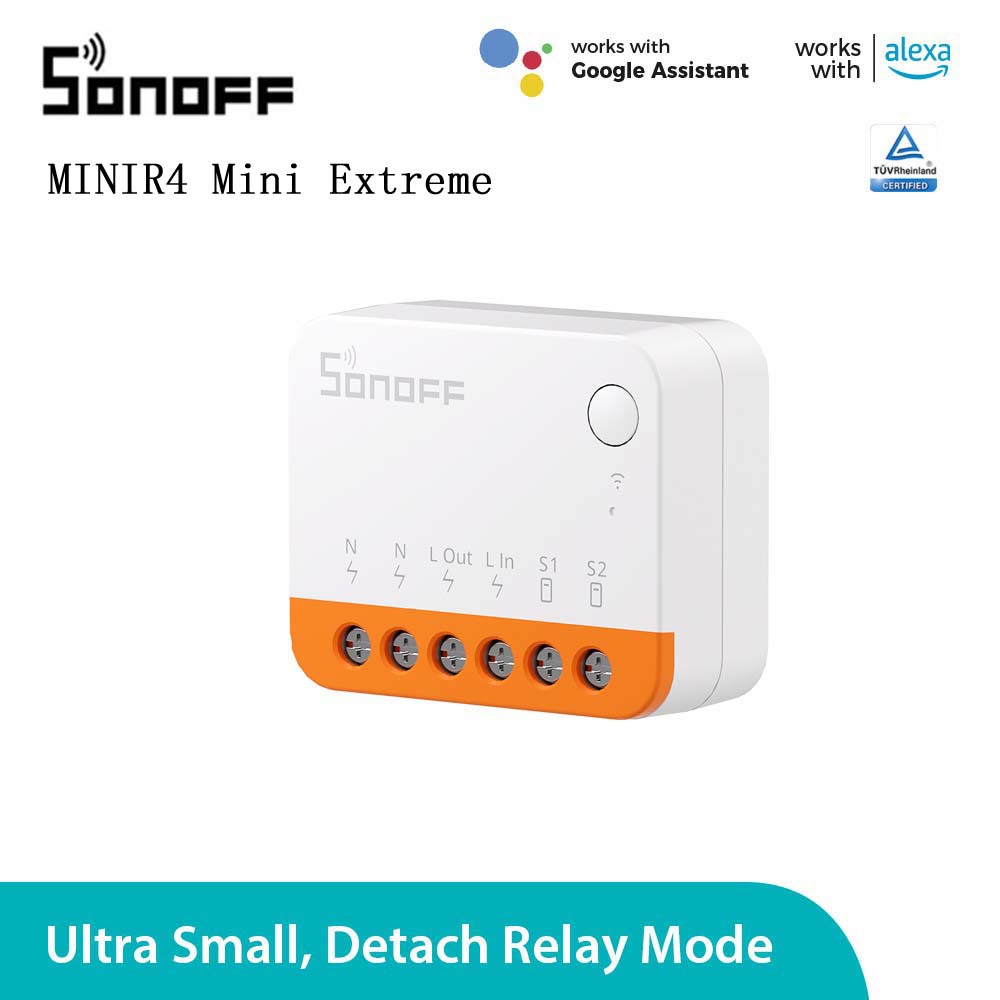 Sonoff MINIR4 Smart WiFi Dual-Control Remote Control Module with Tmall Genie Voice-Activated On/Off Switch