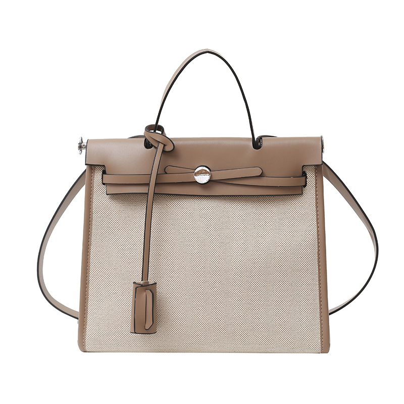 Bolso Carey Tote portátil de alta gama 2025 Nuevo estilo transfronterizo Bolso bandolera de gran capacidad de contraste de lona