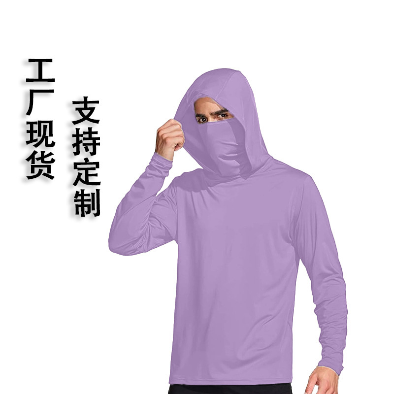 2026 acondicionamiento de verano abrigo protector solar al aire libre capuchon hielo chaqueta protector solar hombre máscara de pesca UV protector solar