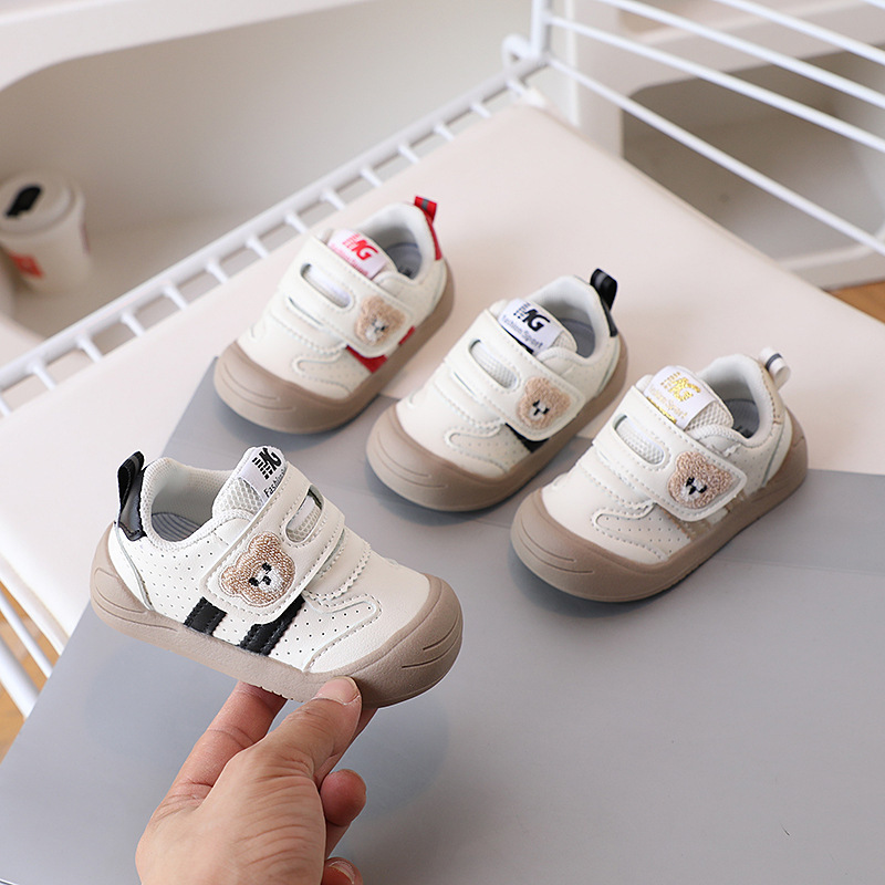 Dr. Jiang baby toddler shoes 2026 spring bear embroidered baby shoes…