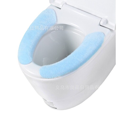 Toilet Seat Cushion Home Winter Thickened Toilet Mat Washable Toilet Cover Adhesive Type Four Seasons Universal Toilet Mat Sticky