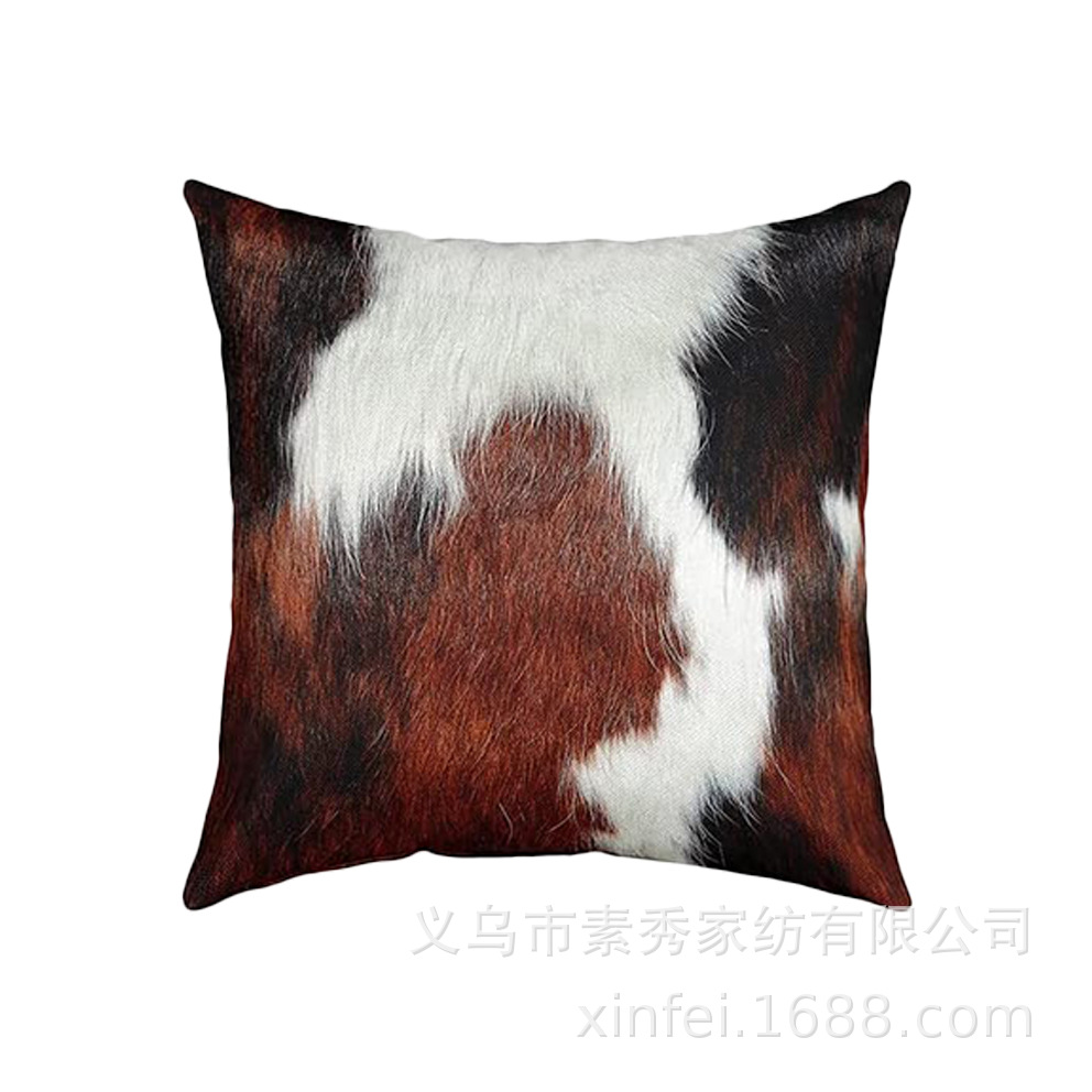 Transfronterizo amazónico Xiyin yak highland ganado animal sofá sala de estar respaldo decoración almohada abraza almohada cubierta de cojín image 30