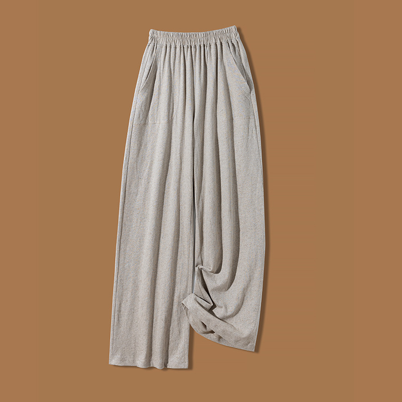 2025 New Style Hemp Wide-Leg Pants for Women, Summer High-Waisted Slimming Cropped Straight Pants, Hemp Casual Pants, Artistic Style 2025 New Style Hemp Wide-Leg Pants for Women, Summer High-Waisted Slimming Cropped Straight Pants, Hemp Casual Pants, Artistic Style