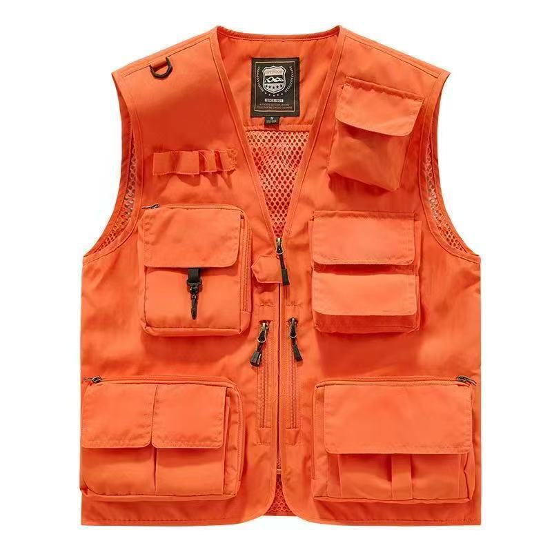 Cross-Border Foreign Trade Tiktok Live-Stream Popular Workwear Vest for Men, New Spring and Autumn Multi-Pocket Vest Casual Jacket Trendy Cross-Border Foreign Trade Tiktok Live-Stream Popular Workwear Vest for Men, New Spring and Autumn Multi-Pocket Vest Casual Jacket Trendy