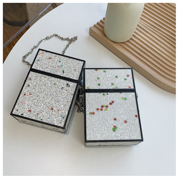 Wholesale Sequin Messenger Chain Mini Small Case Bag Nihaojewelry display picture 17