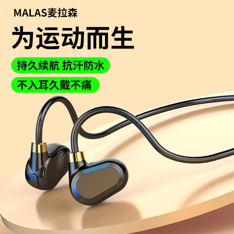 True Bone Conduction Running Sports Headphones, Non-In-Ear Wireless Bluetooth Headphones, Ready for Delivery
