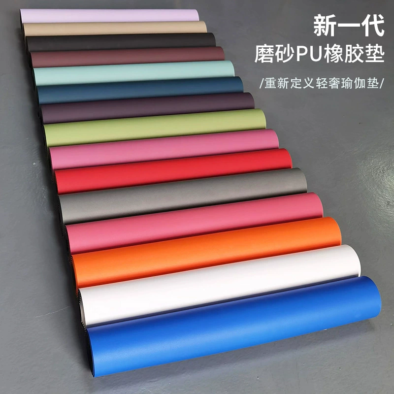 Новое обновление высокого твердого матового PU резиновый коврик против царапин Противоскользящий коврик для йоги спортивный фитнес натуральный каучук тиран коврик