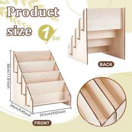 木质贺卡展示架木质多功能相册支架供应商展示架便携式杂志整理架