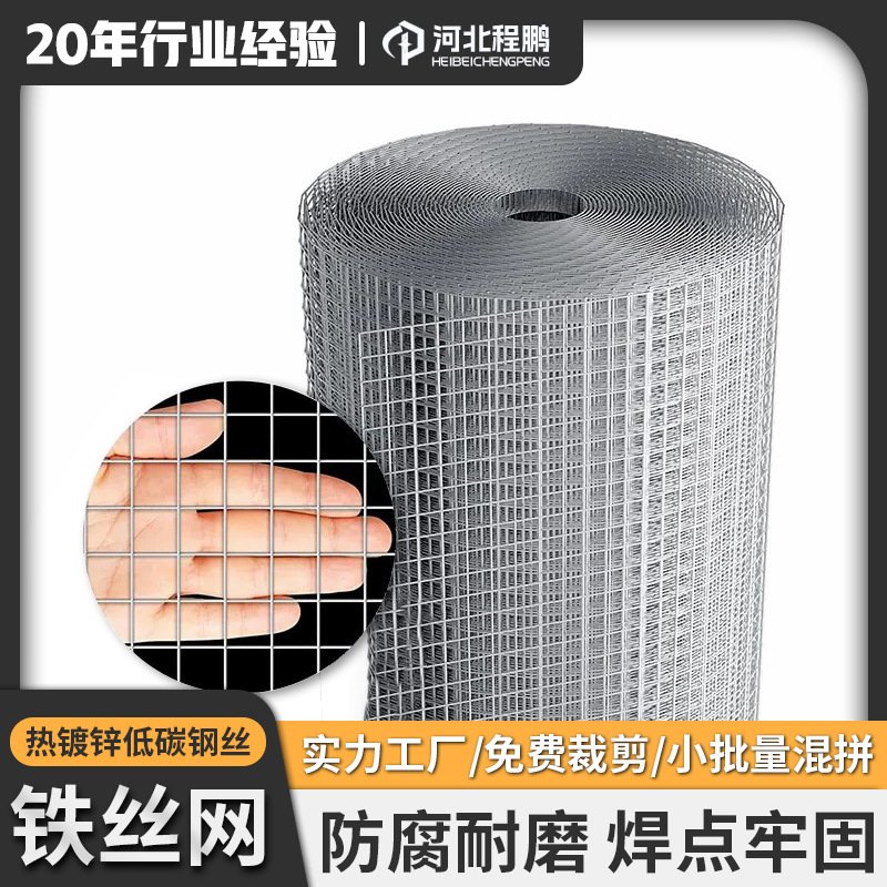 厂家直销热镀锌电焊网鸡笼鸽笼底板网防鼠防蛇围栏网镀锌铁丝网格