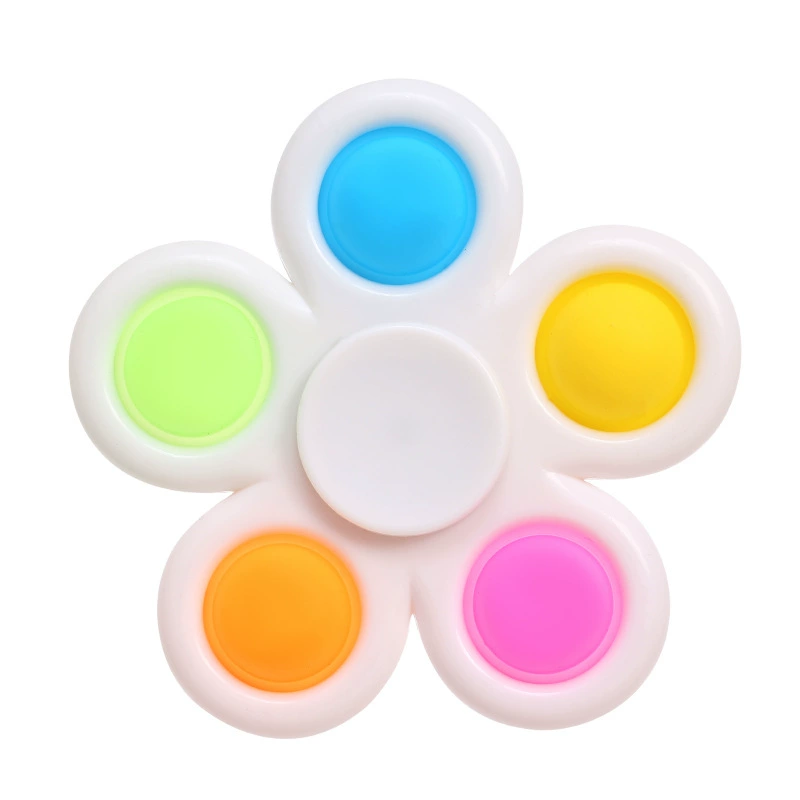 Five-Finger Bubble Gyro Spinner, Pop‑It Fidget Toy, Plastic 12×8×3 cm, Anti‑Stress