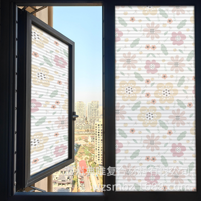 Blinds stickers transparent opaque bathroom window glass film Peep-proof anti-exposure bathroom privacy window stickers