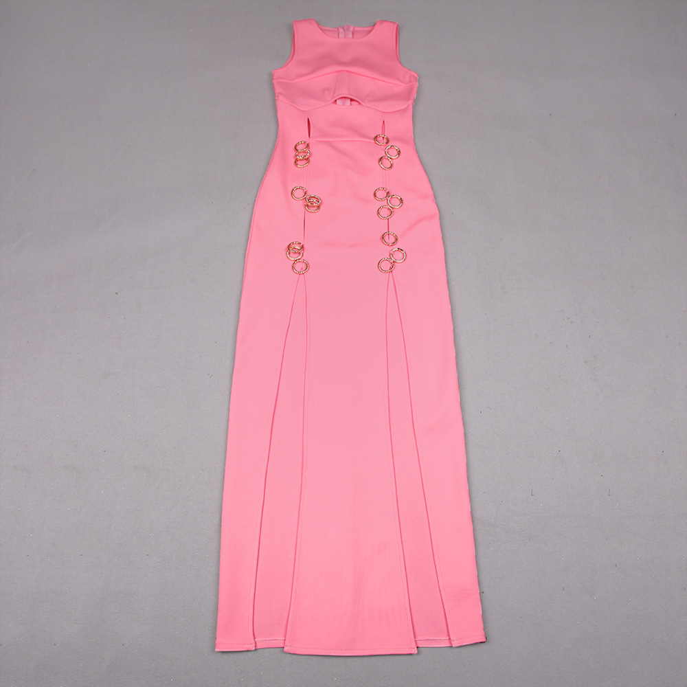 Pink Color Maxi Dress For Women 