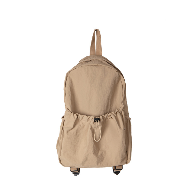 Koreanische Nische Instagram wasserdichter Nylongewebe-Rucksack mit Kordelzug für Damen, vielseitig, leicht, große Kapazität für Studenten_voghion.com