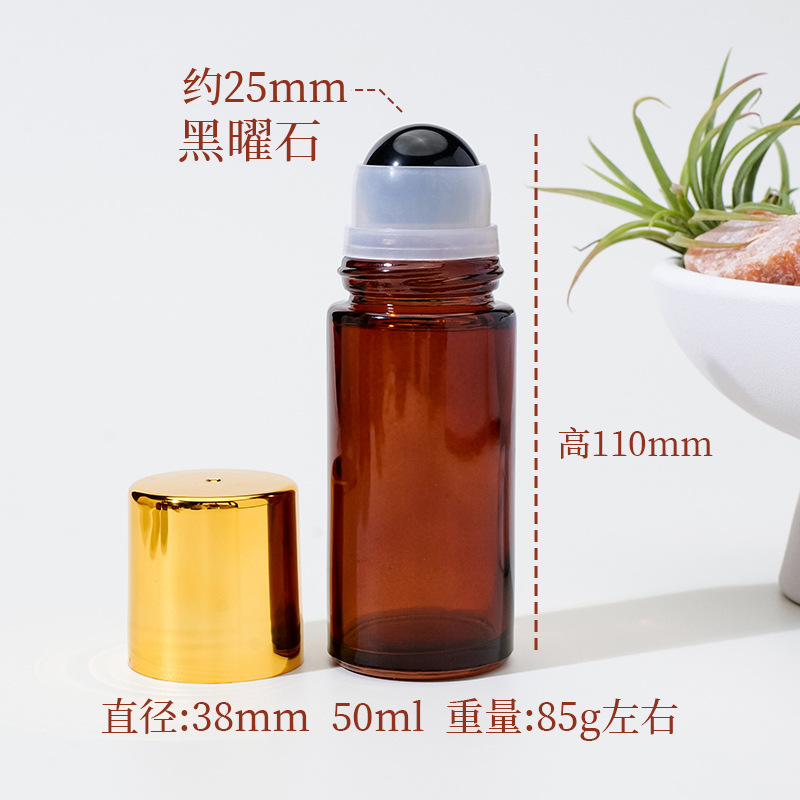 Frasco Roll-On de Cristal Natural y Vidrio para Aceites Esenciales