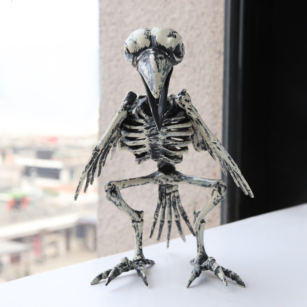 Halloween esqueleto de animales nuevos fantasmas día terror decoración props cuervo transfronterizo ratón gran esqueleto adornos